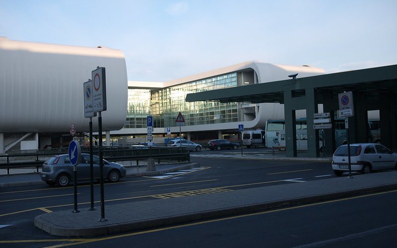 Cars standing at Milan Malpensa airport