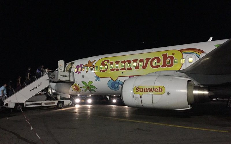 Plane ready for boarding at Heraklion Airport