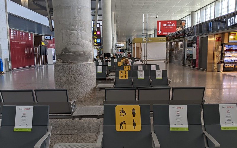 Empty seats at Malaga Airport Spain