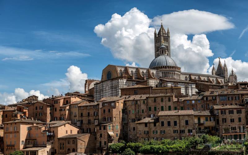 Cathedral built over Buildings in Siena. 